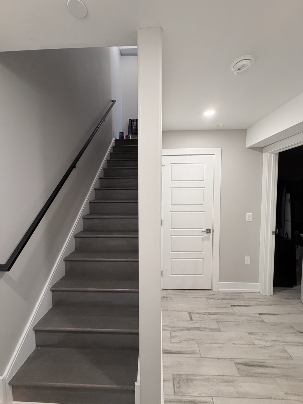 New stairs and tile landing